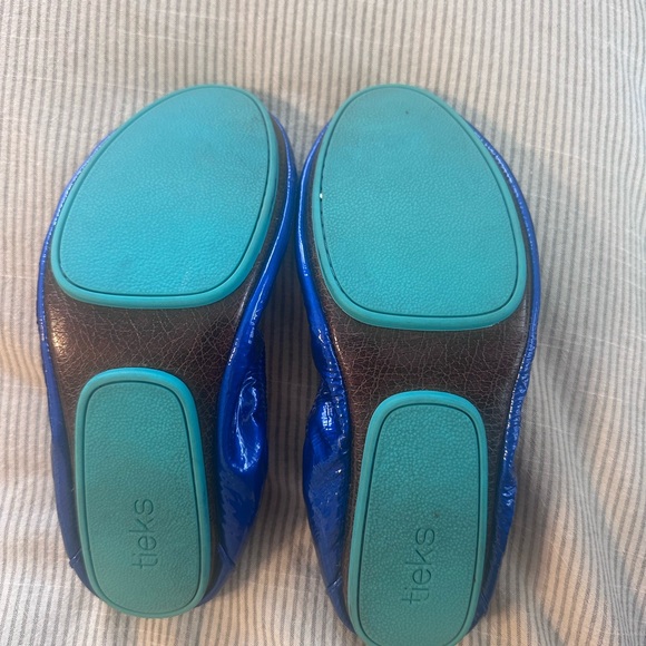Tieks Shiny Blue Leather Flats - Picture 5 of 5